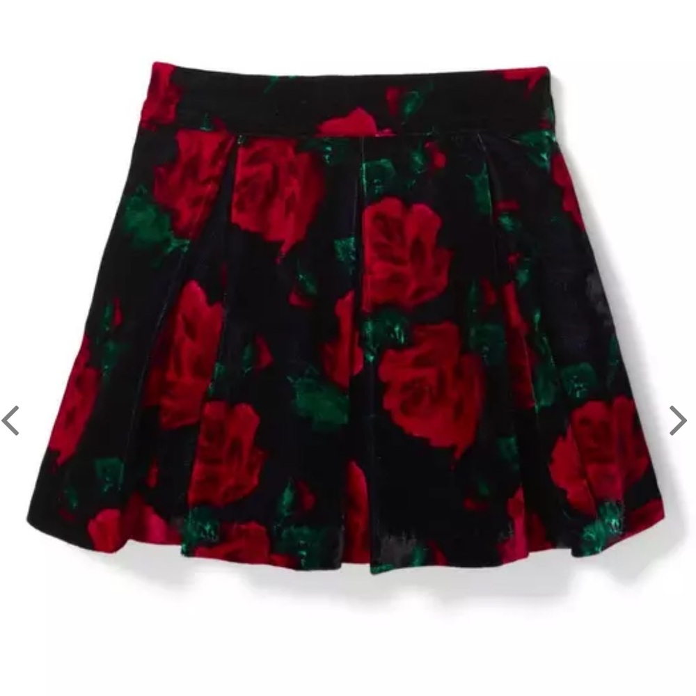 Jamie and Jack Rose Velvet Skirt